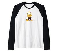 Garfield Trick or Treat Halloween Treats Cute Cat Cartoon Camiseta Manga Raglan