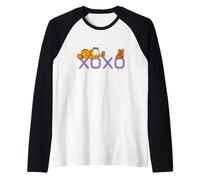 Garfield Valentine's Day and His Teddy Bear Camiseta Manga Raglan