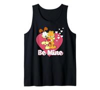 Garfield Valentine's Day Be Mine Cute Heart Shaped Portrait Camiseta sin Mangas