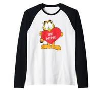 Garfield Valentine's Day Be Mine Romantic Poster Camiseta Manga Raglan