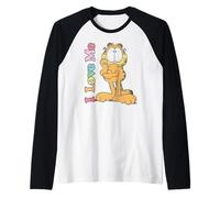 Garfield Valentine's Day I Love Me Distressed Poster Camiseta Manga Raglan