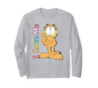 Garfield Valentine's Day I Love Me Distressed Poster Manga Larga