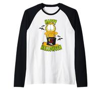 Garfiled - Happy Halloween Trick Or Treat Camiseta Manga Raglan