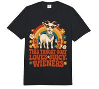 Garganta Cabra ama Juicy Wieners Groovy Retro Comfort Colors Adult Heavyweight T-Shirt
