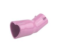 Garganta Cola Coche Piezas De Coche Estilo En Forma Corazón 25 Pulgadas Acero Inoxidable Color Negro Puntas Escape Silenciador Tubo Cola(Pink)