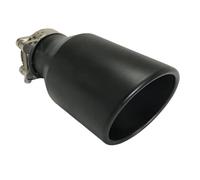 Garganta Cola Coche Silenciador De Coche Tubo Cola Modificado Acero Inoxidable Negro Gran Calibre 115 Terminales Escape Universales Mate(51MM IN-101MM OUT)