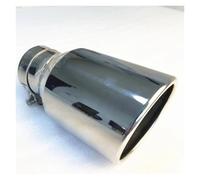 Garganta Cola Coche Silenciador Tubo De Escape Modificado Acero Inoxidable Plata Gran Calibre 114 Garganta Universal Cabeza Oblicua Ligera(63MM IN-115MM OUT)