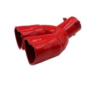 Garganta Cola Coche Silenciador Universal Con Forma De Corazón Tubo Escape Doble Salida Puntas Fibra Carbono Acero Inoxidable(G)