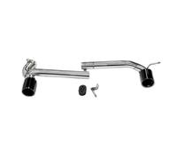 Garganta Cola Coche Tubo Escape Doble Acero Inoxidable Fibra Carbono Para Serie 3 F30 F31 320i 318i 2013+ Actualización Punta Silenciador Barra Trasera MT MP(320i Black)