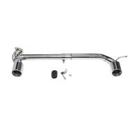 Garganta Cola Coche Tubo Escape Doble Acero Inoxidable Fibra Carbono Para Serie 3 F30 F31 320i 318i 2013+ Actualización Punta Silenciador Barra Trasera MT MP(320i Silver)