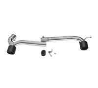 Garganta Cola Coche Tubo Escape Doble Acero Inoxidable Fibra Carbono Para Serie 3 F30 F31 320i 318i 2013+ Actualización Punta Silenciador Barra Trasera MT MP(320i Carbon 1)