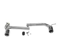 Garganta Cola Coche Tubo Escape Doble Acero Inoxidable Fibra Carbono Para Serie 3 F30 F31 320i 318i 2013+ Actualización Punta Silenciador Barra Trasera MT MP(318i Silver)