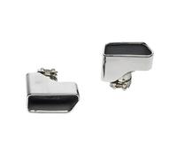 Garganta Cola Salida Para 5 Series F10 F18 535 640 Puntas Traseras Coche Modificadas 1 Par 304 Tubo Silenciador Extremo Escape Cuadrado Acero Inoxidable(Silver)