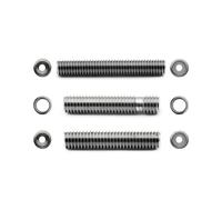 Garganta de acero inoxidable larga M6, 30mm, 40mm, 50mm, roscada for MK8 MK9, filamento 1,75mm, piezas impresora 3D, tubo, pieza metálica completa, 2 uds(30 Throught and hole)