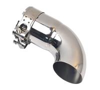 Garganta De Cola 1 Pieza De Supresor De Tubo De Escape De Automóvil De Acero Inoxidable Tubo De Conexión De Codo Salida Universal Accesorio Automotriz Tubo Escape(51mm)