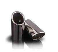 Garganta De Cola 2 Piezas Para A4 B8 A4L Q5 2007 2008 2009 2010 2011 2012 2013 2014 Accesorios Para Coche Colectores Escape Cromados Tubo Escape Trasero Silenciador Tubo Escape(2 pieces-black)