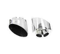 Garganta De Cola Para S7 S6 S5 S4 S3 Up RS6 RS7 RS6 RS3 RS4 RS5 Punta De Silenciador De Punta De Escape Boquilla De 220 Mm Ancho Tubo Escape Automóvil Tubo Escape(Silver B)