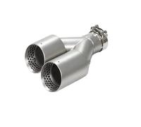 Garganta De Cola Punta De Escape Universal Para Coche 60 Mm 63 Mm Para GTI MK7 Para Golf7 Boquilla Doble De Acero Inoxidable Mate 1 Unidad Tubo Escape(Left in63-out89mm)