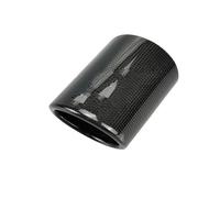 Garganta De Cola Tubo De Escape Universal Para Coche Cubierta De Fibra De Carbono Silenciador De Escape Carcasa De La Punta Del Tubo Escape Tubo Escape(Glossy Outlet 114mm)