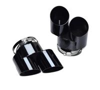 Garganta Trasera Tubo Silenciador De Tubo Escape Doble Con Boquilla Acero Inoxidable Para Para X5 X6 X7 G05 G06 G07 2020 Escape Tubo Cola(Negro)