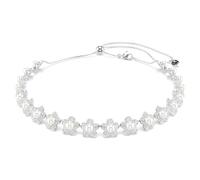 Gargantilla Ariana Grande x Swarovski, Perla de cristal, Talla redonda, Blanca, Baño de rodio OS
