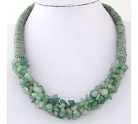 Gargantilla bohemia multicolor de piedra natural para mujer, collar de cuentas de moda, collar grueso, joyería vintage, verde