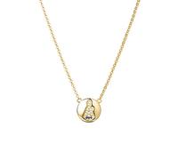 Gargantilla collar Virgen de Covadonga plata de ley y circonitas. La Virgen de Covadonga, conocida popularmente como La Santina, es la patrona de Asturias.