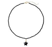 Gargantilla Con Cuentas De Piedras Preciosas, Colgante De Estrella Facetada De Piedra Natural, Collar Para Mujer Y Hombre, Collar De Cristal De 3 Mm, Joyería Playera Para Surfistas, Regalo Con Bols