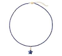 Gargantilla Con Cuentas De Piedras Preciosas, Colgante De Estrella Facetada De Piedra Natural, Collar Para Mujer Y Hombre, Collar De Cristal De 3 Mm, Joyería Playera Para Surfistas, Regalo Con Bols