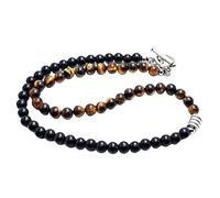Gargantilla Con Cuentas Y Cierre Ot Para Hombre, Con Piedra De Ojo De Tigre, Piedra Africana Y Cristal De Lapislázuli, Para Hombre Y Mujer, Con Piedras Preciosas Naturales, Joyería De Hebra, Piedr