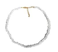 Gargantilla de cristal de corte múltiple con cuentas irregulares para mujer, transparente, vintage, coreana, collar de clavícula coreana, joyería para el cuello