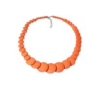 Gargantilla de disco redondo bohemio para mujer, cuentas de bola turquesa colorida, collar con colgante de piedra natal, cadena ajustable, hecha a mano, piedra festiva, carnaval, fiesta, joyería Y2K