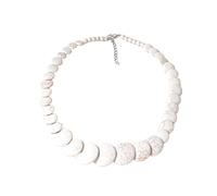 Gargantilla de disco redondo bohemio para mujer, cuentas de bola turquesa colorida, collar con colgante de piedra natal, cadena ajustable, hecha a mano, piedra festiva, carnaval, fiesta, joyería Y2K