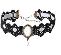 Gargantilla De Encaje Gótico Con Gemas De Cristal Vintage Para Mujer, Collar De Encaje Negro Gótico Hecho A Mano Para Halloween, Fiesta De Disfraces Punk, Gargantilla De Vampiro De La Corte Real,