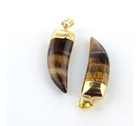 Gargantilla de piedra natural con forma de media luna con diferente collar de piedra genuina Joyería de meditación-Ojo de tigre