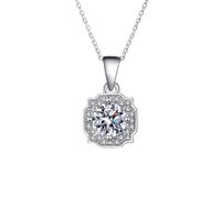 Gargantilla de plata de ley 925 con forma de corazón y piedra de nacimiento para mejor amiga, collares largos de amistad para mujer, joyería con colgante de diamante, regalos para el día de la madre,