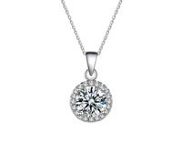 Gargantilla de plata de ley 925 con forma de corazón y piedra de nacimiento para mejor amiga, collares largos de amistad para mujer, joyería con colgante de diamante, regalos para el día de la madre,