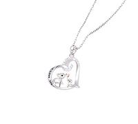 Gargantilla de plata de ley 925 con forma de corazón y piedra natal para mejor amiga, oro de 9 quilates, collares largos personalizados de amistad para mujer, joyería con colgante de diamante, regalos