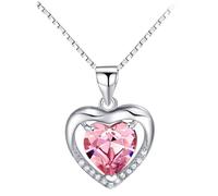 Gargantilla de plata de ley 925 con forma de lágrima, corazón y piedra natal, para mejor amiga, personalizable, para mujer, joyería de diamantes y regalo para el día de la madre y para mamá,