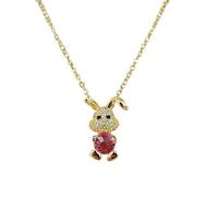 Gargantilla larga con colgante de animal lindo para el día de la madre, medallón para mujer que sostiene cenizas, Zinc, No es una piedra preciosa