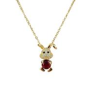 Gargantilla larga con colgante de animal lindo para el día de la madre, medallón para mujer que sostiene cenizas, Zinc, No es una piedra preciosa