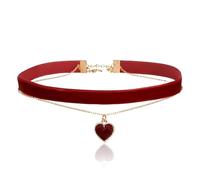 Gargantilla para mujer, collar negro gótico para mujer, joyas góticas de los 90, collar de corazón negro, collar de terciopelo de moda, collar de corazón, para mujeres, niños, Halloween, fiestas