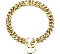 Gargantilla para perro Collar de cadena de acero inoxidable con eslabones soldados de 24 pulgadas de largo con hebilla Fácil de usar y quitar Elegante cadena para perros pequeños, medianos y grandes