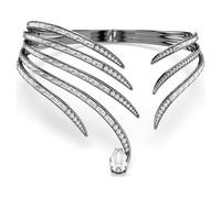 Gargantilla The Vienna Collection, Pluma, Blanca, Baño de rutenio M