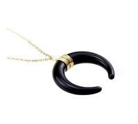 Gargantilla vintage con colgante de luna creciente en forma de cuerno para mujer, joyería bohemia, regalo práctico e inteligente