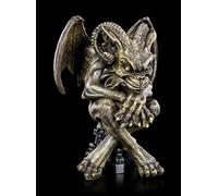 Gárgola Gótico Figura - Astuto Demonio Fantasy-Figur, Figura Decorativa, Escultura, Estatua, H 15 CM