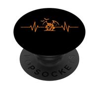 Gárgola Heartbeat EKG Línea Halloween PopSockets PopGrip Adhesivo