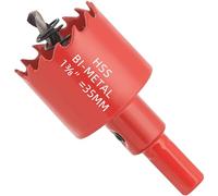 GARHWAL Brocas de sierra perforadora bimetálicas de 1-3/8 pulgadas - Cortador de agujeros versátil y duradero para madera, madera contrachapada, yeso, techo, tubería de plástico, PVC y metal fino -