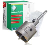 GARHWAL Juego de brocas huecas de 68 mm de diámetro con soporte SDS-PLUS y una broca de centrado, resistente a los golpes martillados, brocas de corona, broca para enchufes, por ejemplo, ladrillos de