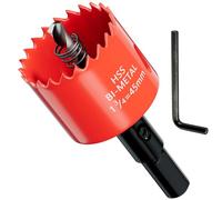 GARHWAL Sierra perforadora bimetálica de 45 mm, broca perforadora, con adaptador triangular y broca de centrado. Corte preciso y rápido de madera, plástico, placas de yeso, placas de metal finas y más